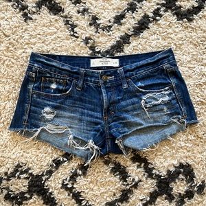Abercrombie & Fitch low rise jean shorts